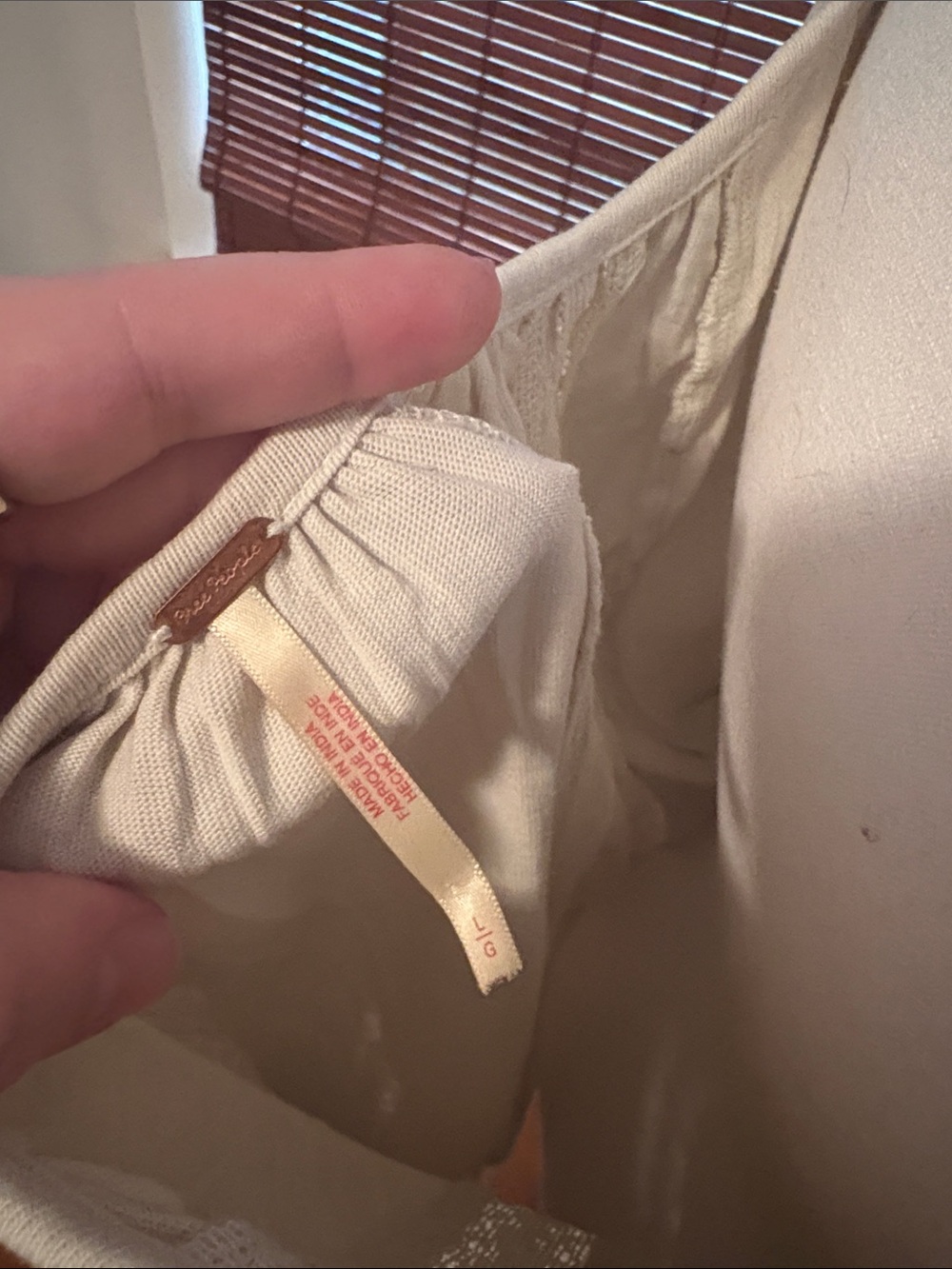 Free People Marla Cream Long-Sleeve Peasant Top - Picture 6 of 9